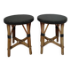 Pair of rattan stools, Maison Drucker