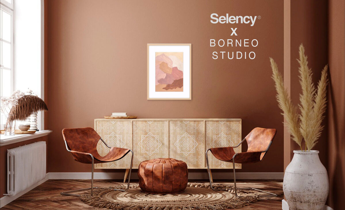 Abstract print 'Palecloud' by Borneo Studio A3
