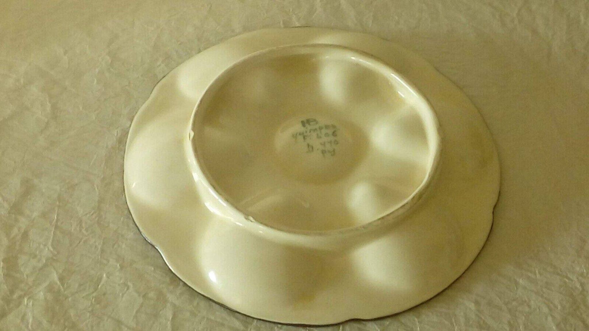 HB Quimper earthenware oyster plate