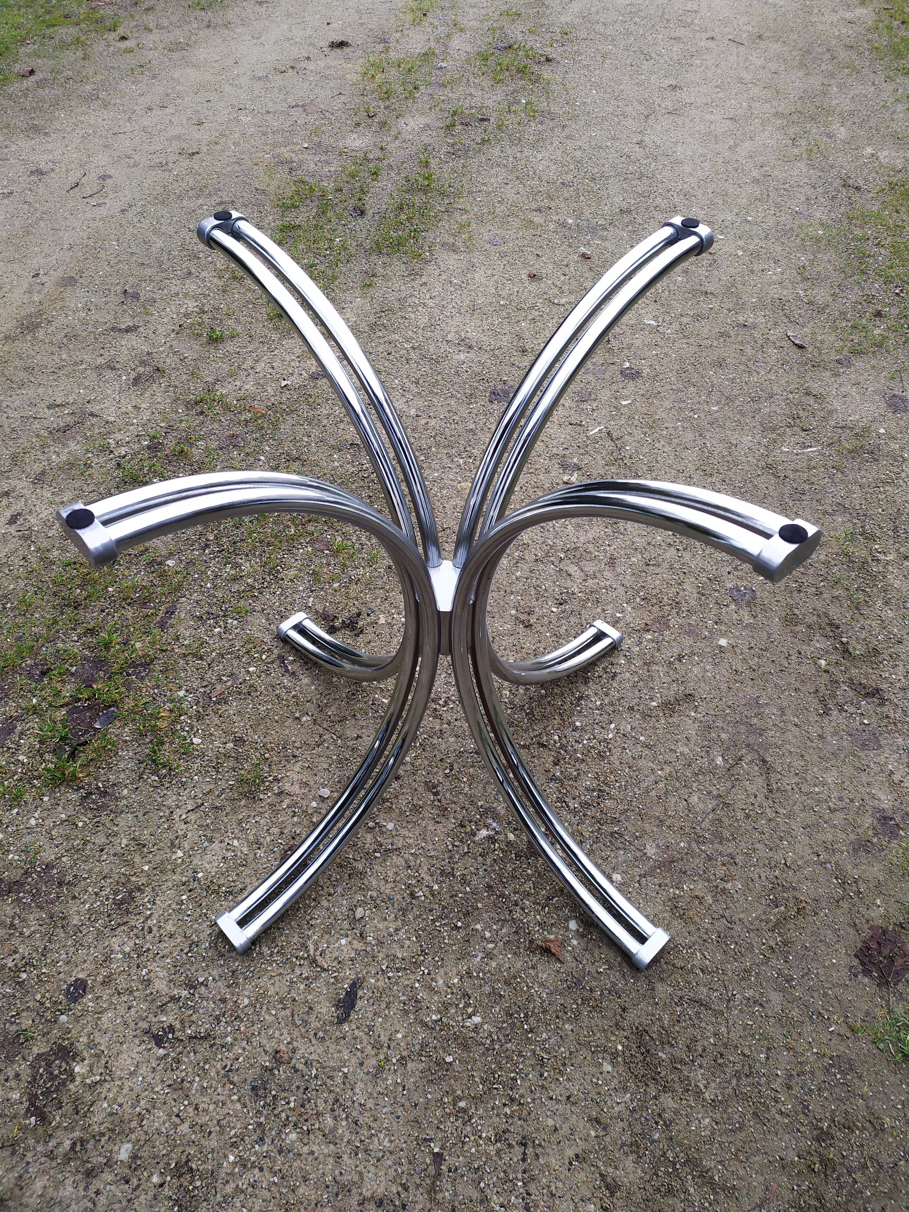 Glass dining table 70s - 130 cm