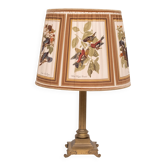Stunning Tall chunky Bronze Corinthian Column Table Lamp with Bird Shade