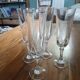 4 vintage crystal champagne flutes from Arques