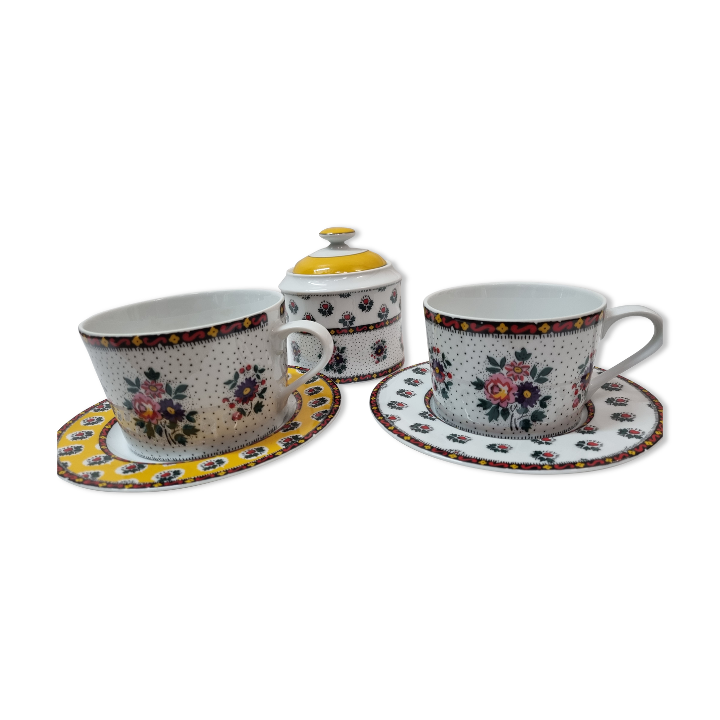 Tea & coffee set porcelain Solafrance Paris 5 pieces
