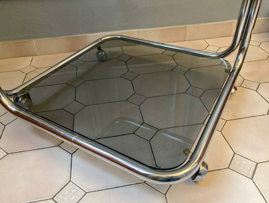 Table basse à double niveau des années 1970