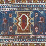 Vintage polychrome wool rug