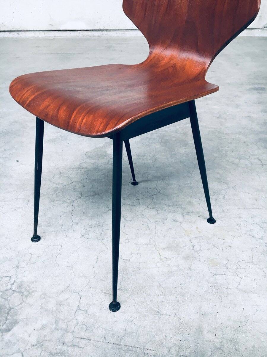 Mid-Century Modern Plywood Side Chairs attributed to Carlo Ratti for Legni Curvati, Italy, 1950s, Set of 3