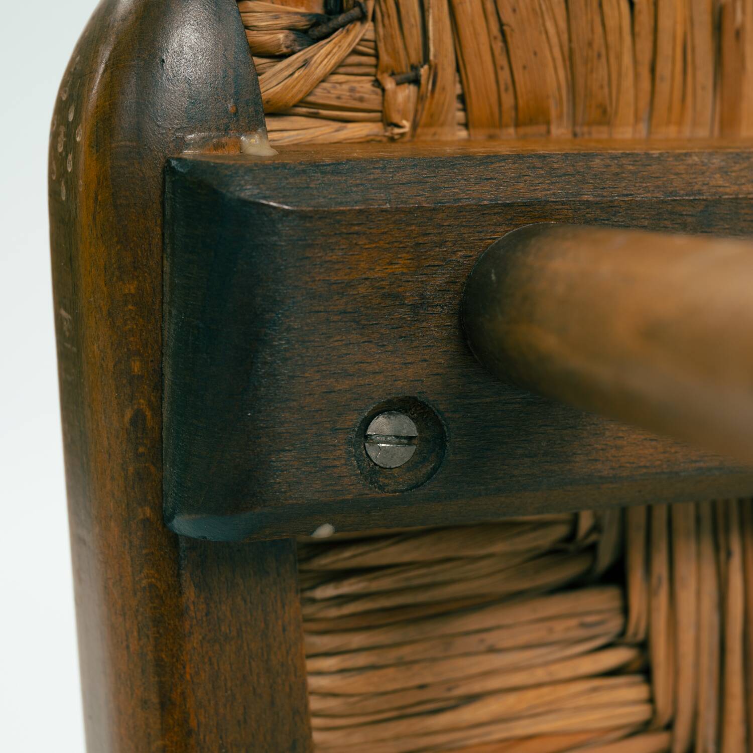Wsk chair by Arno Lambrecht, 1950s in straw wicker and beech