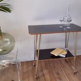 Dessert in formica and golden brass