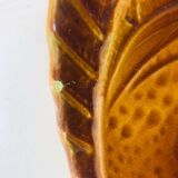 Lot de 2 plats en barbotine Sarreguemines décor poissons