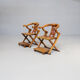 70s handmade wood carved throne chair