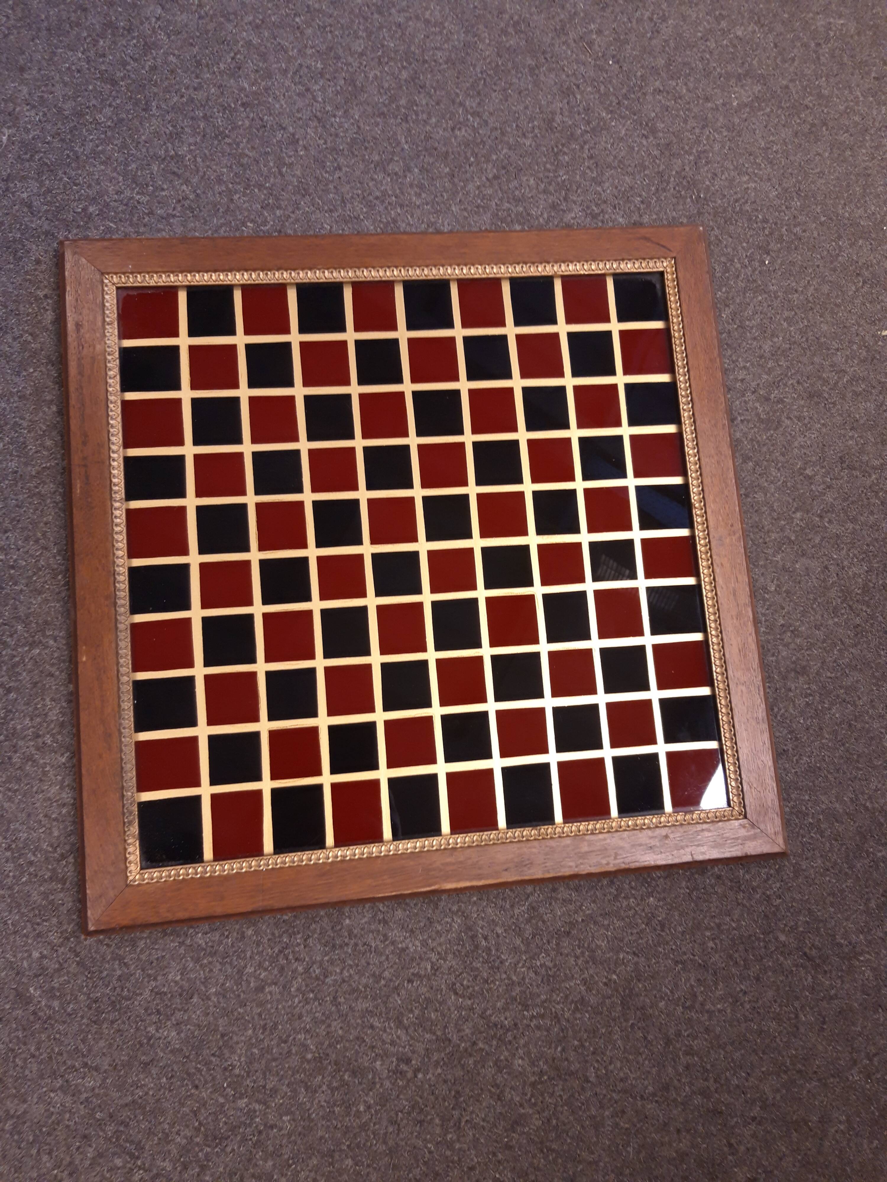 Checkerboard tray 100 wood/glass boxes