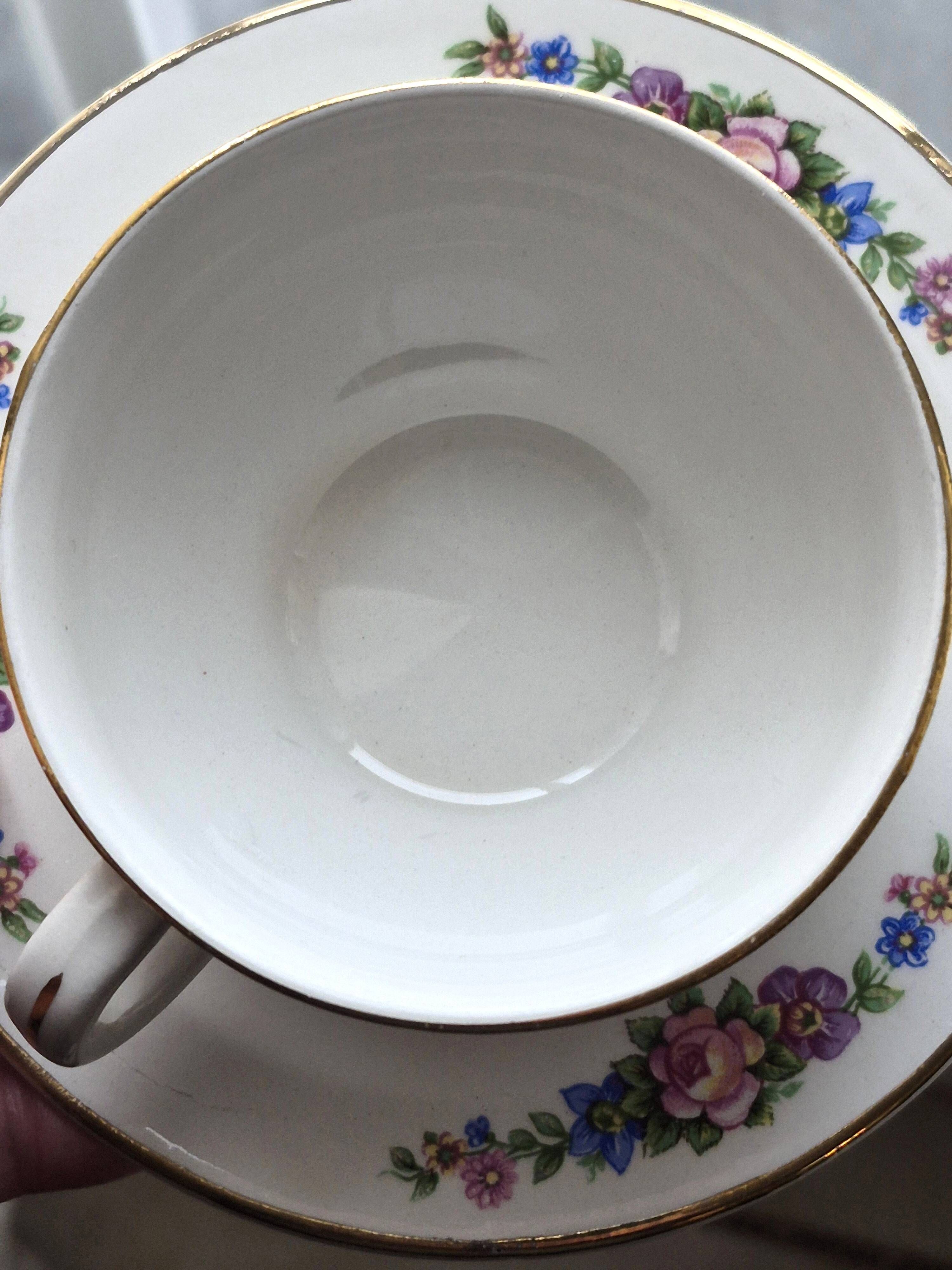Set of 10 vintage cups and saucers "Angola" – Moulin des Loups