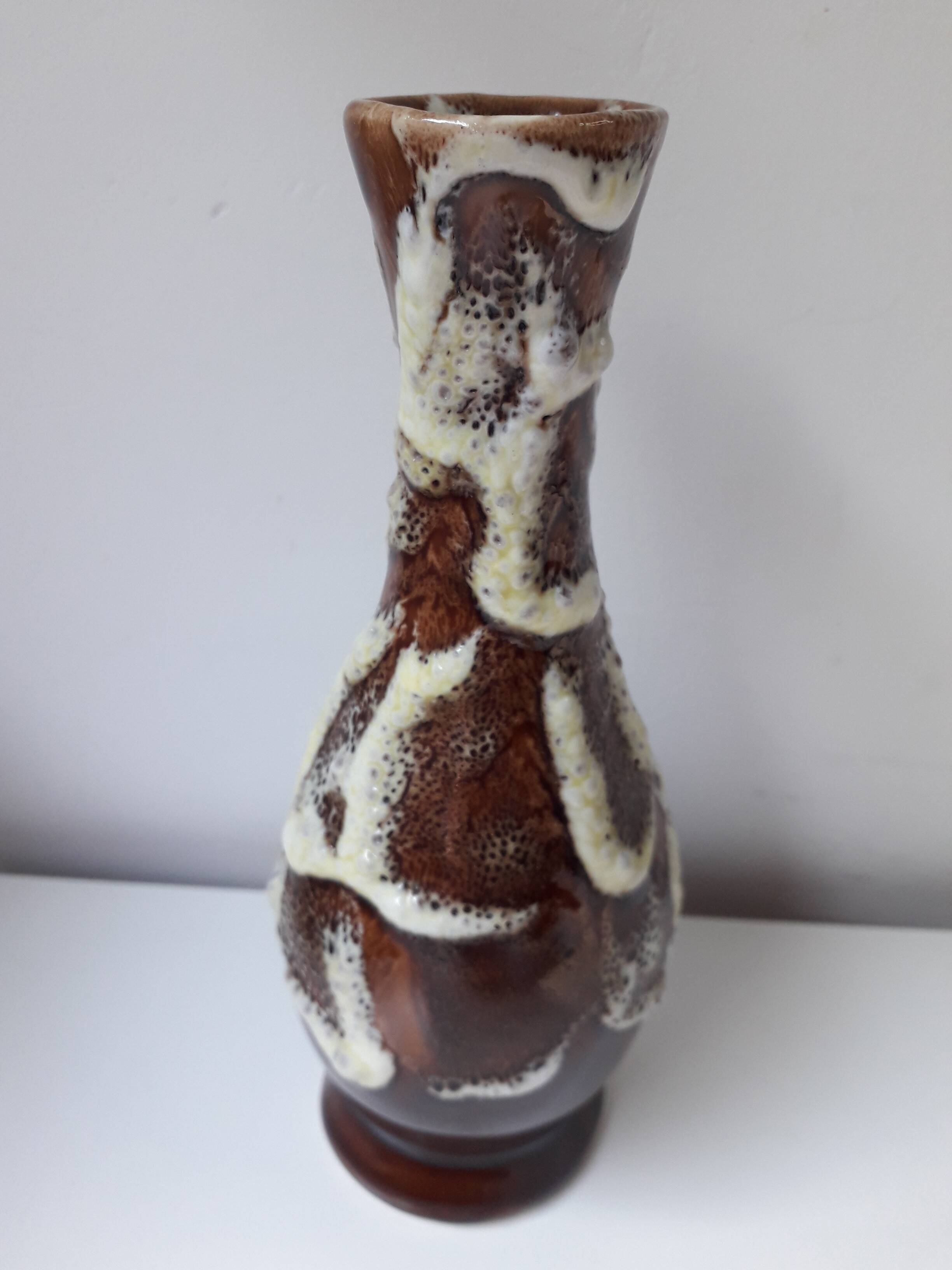 Fat Lava Pottery Vase Ocean Rock
