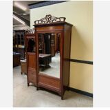 Antique Art Nouveau wardrobe, linen cupboard