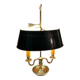 Empire style bouillotte lamp in brass and green sheet metal - Electricity