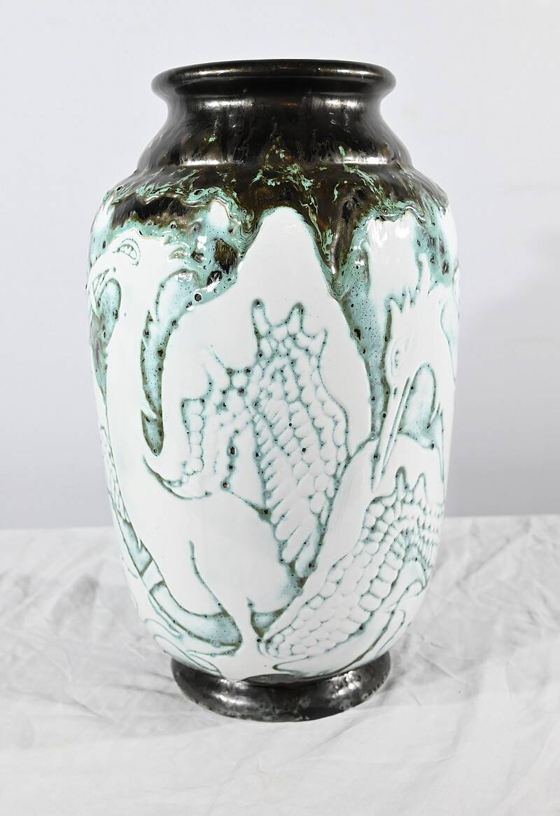 “Les Pélicans” vase, signed L. Alaurant – 1950