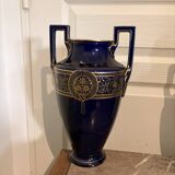 Lot 3 amphora vase boch keramis 1890 bfk fireplace garniture sèvres art deco