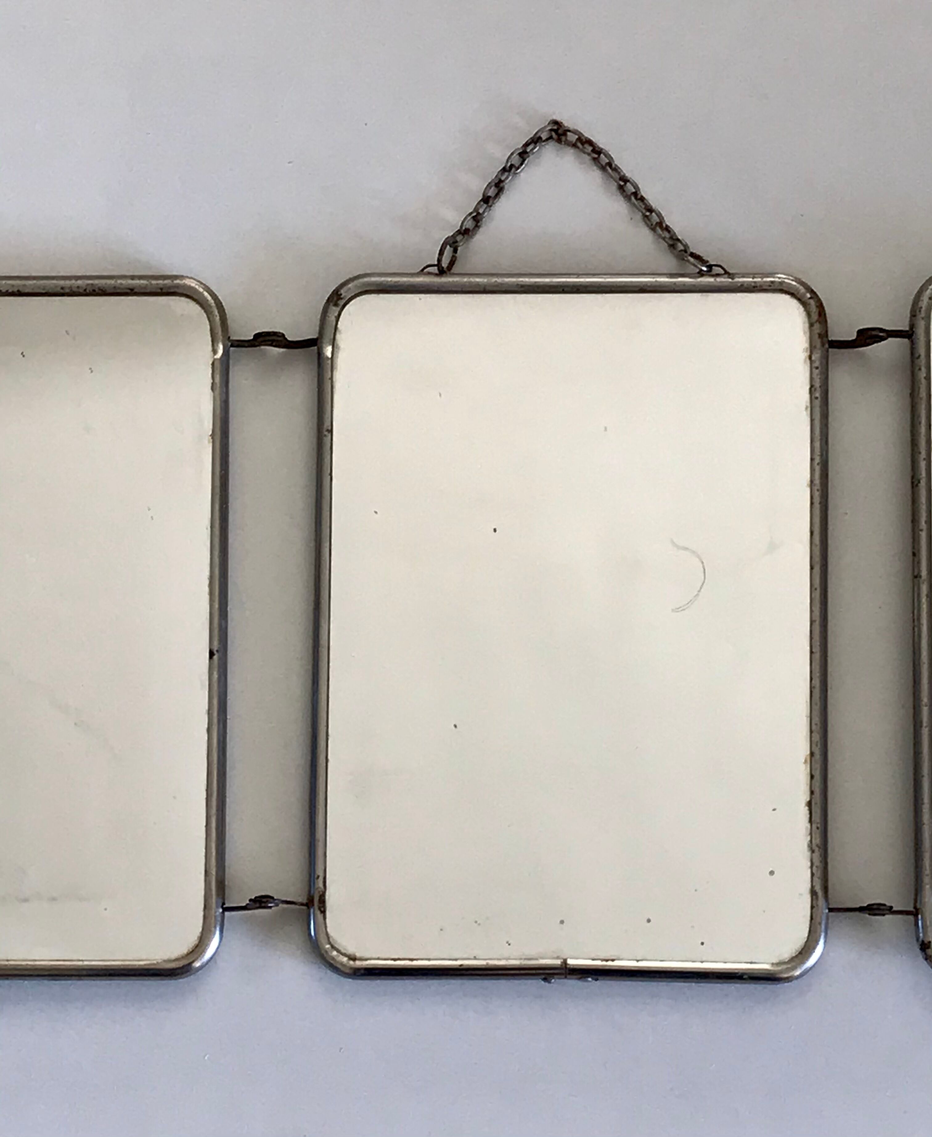 Triptych barber mirror 50x26cm