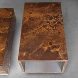 Set of low tables solar flare pattern by Guy Lefevre for Roset line