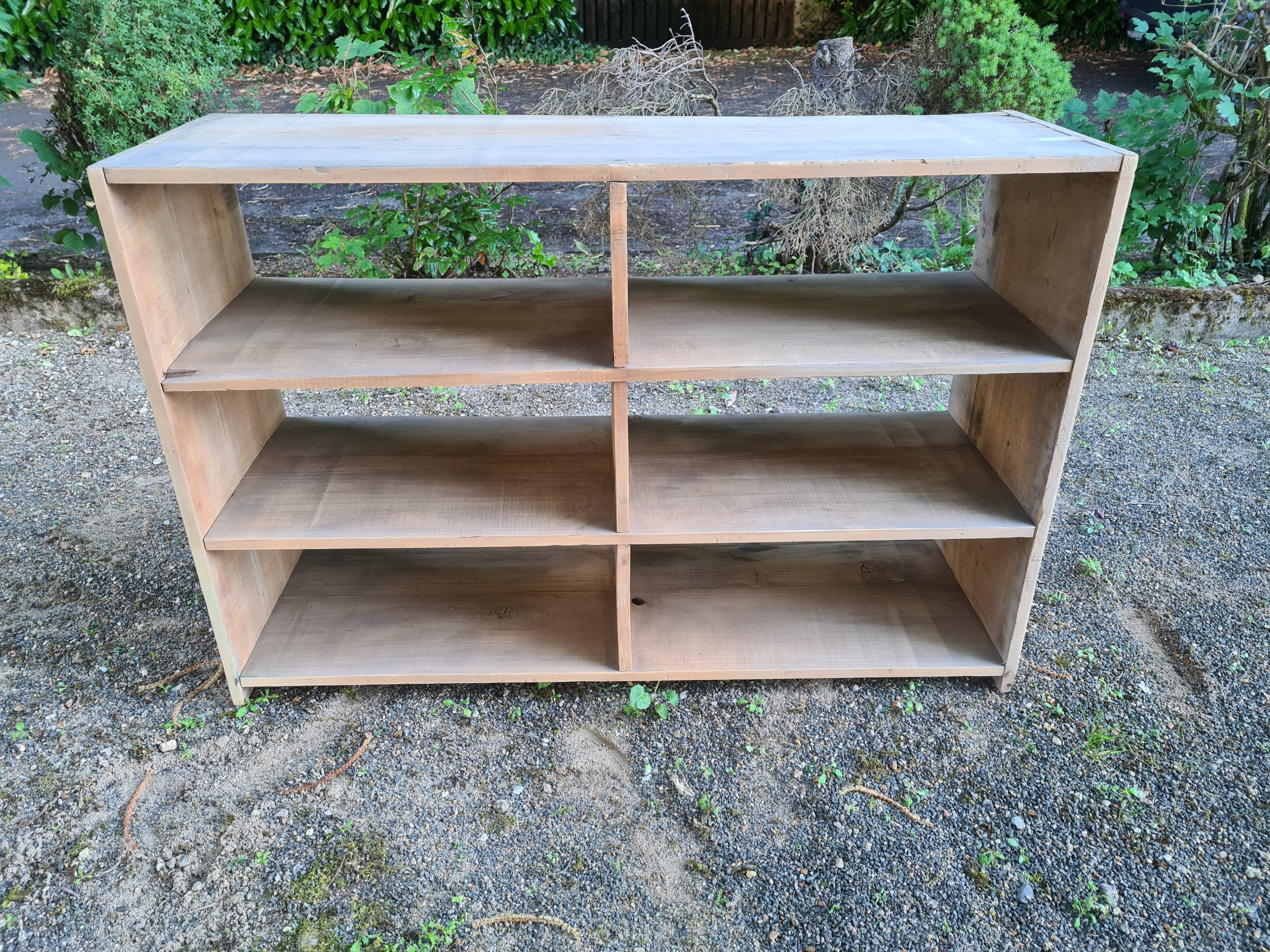 Trades furniture with raw wood lockers
