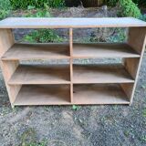 Trades furniture with raw wood lockers