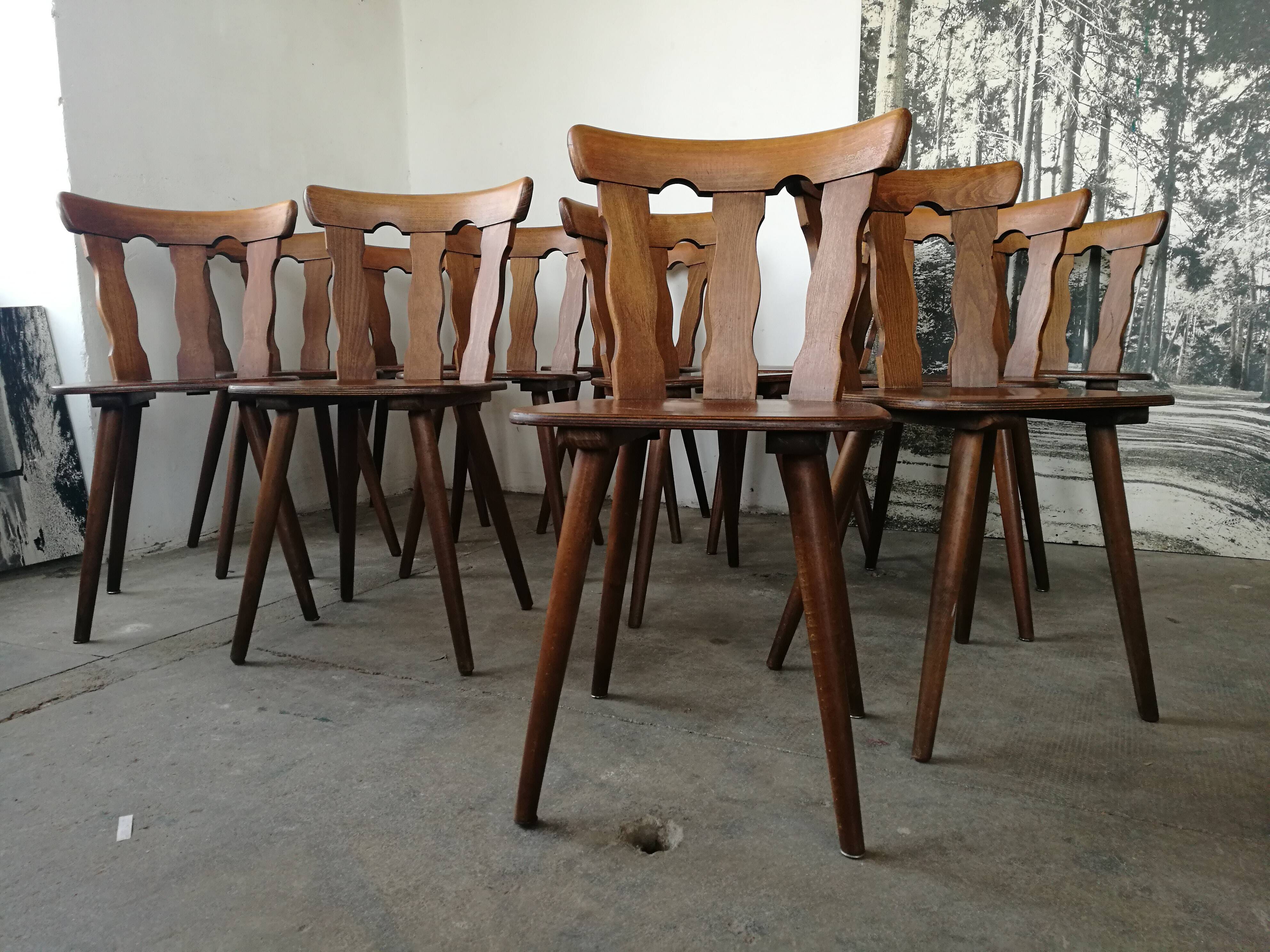 Set of 12 bistro chairs