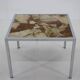 1980s Resin and Stone Chrome Plated Coffee Table, Germany