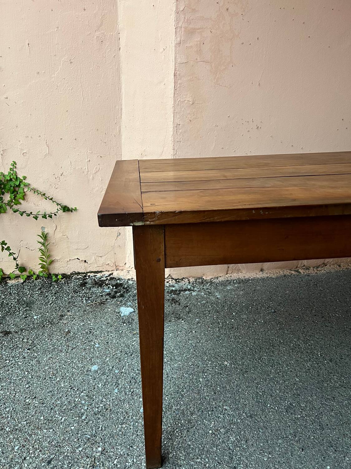 Solid wood farmhouse table