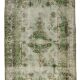 Tapis Oushak Vintage – Tons Vert Pastel & Style Classique, 176 x 340 cm