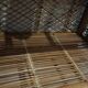 Round rattan shelf