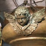 Brass chandelier with angels