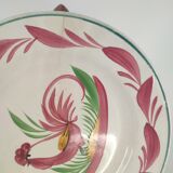 Assiette plate ancienne coq faïence digoin sarreguemines céramique française XXe