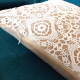 Coussin Lin et coton crochet