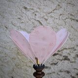 Table lamp, rattan petals and fabric