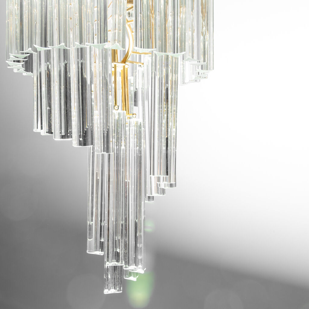 Cascade chandelier glass paolo venini 80s vintage modern