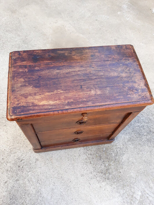 old 19th century walnut cloth maker