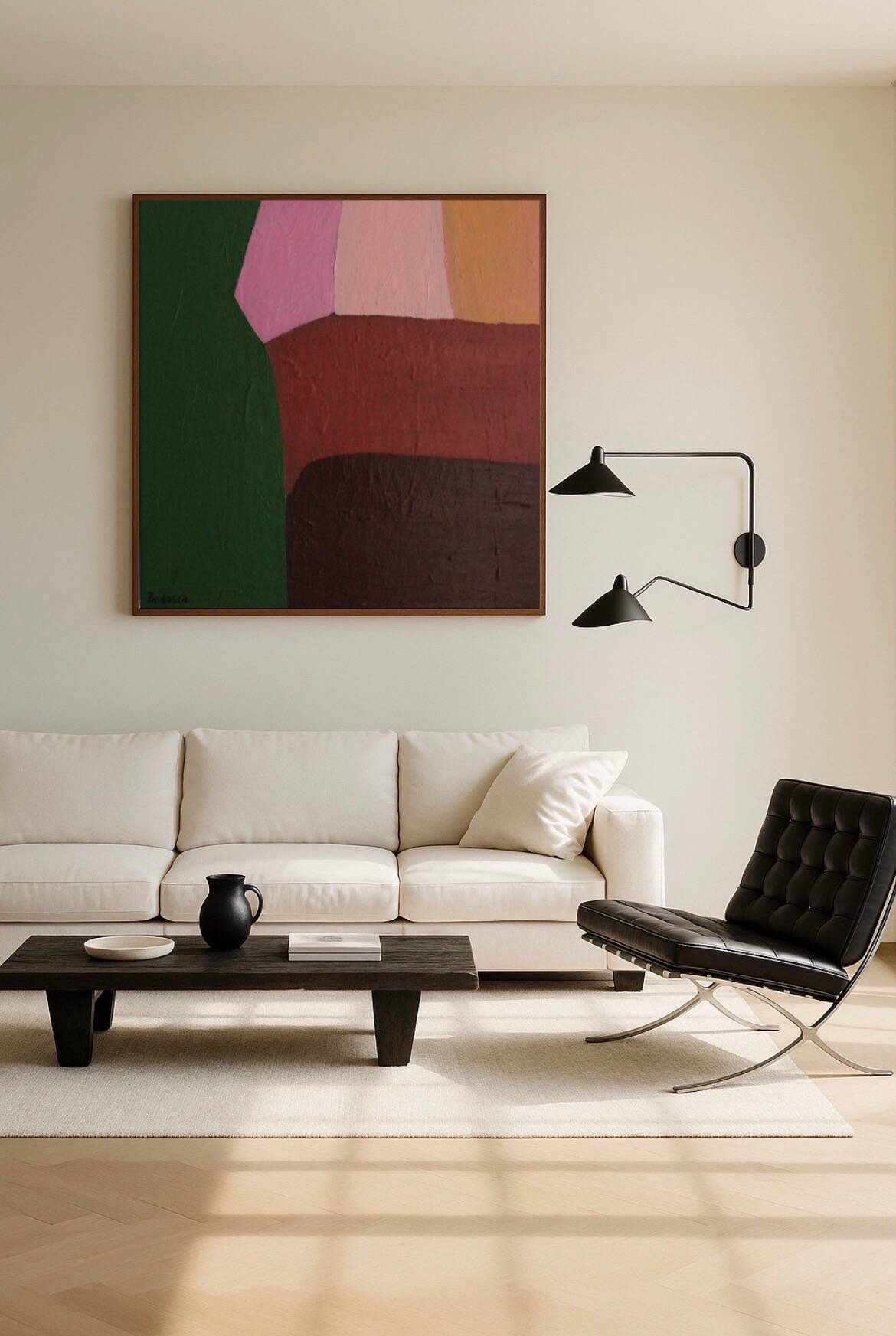 Abstract painting "late in the afternoon"