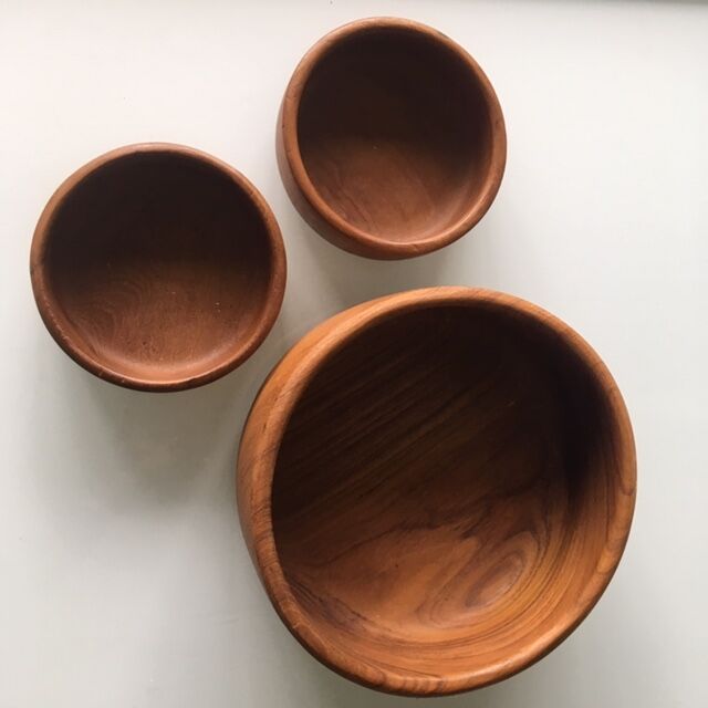 Trio plat wood teak