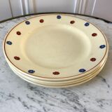 Lot of 4 flat plates Sarreguemines