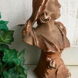 Monochrome plaster bust