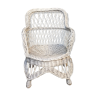 White rattan armchair