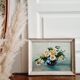 Oil on wood bouquet of daisies