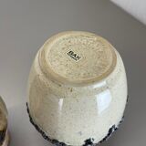 Set of 3 multi-color fat lava op art pottery vase made bay ceramics, germany