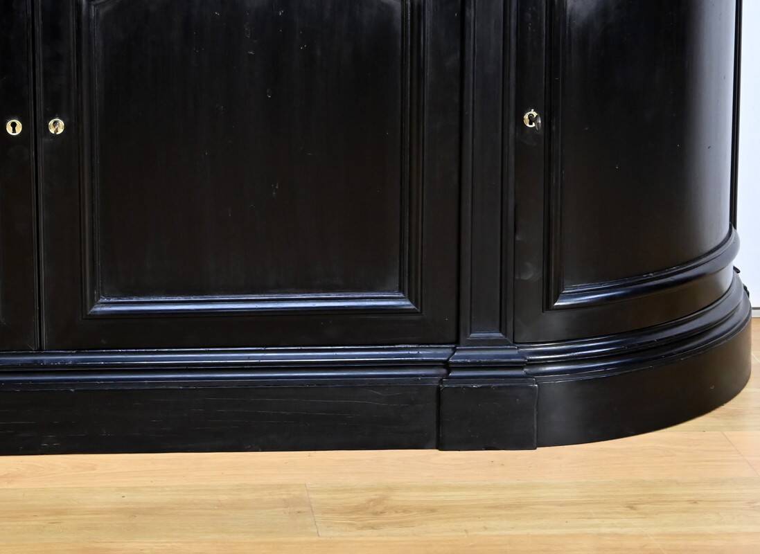 Sideboard of Blackened Oak Paneling, Regency style – Late 19th century