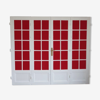 Separation doors with four bevelled checkered leaves - XX century