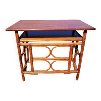 Bamboo and rattan desk