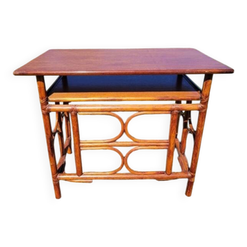 Bamboo and rattan desk