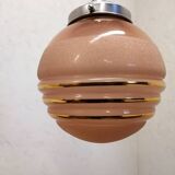 Art deco style frosted glass pendant light