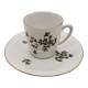 Porcelain Coffee Mug with Cornflower Decor
