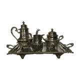 Silver metal tea service